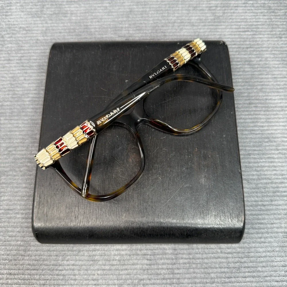 Bvlgari 8155 Serpenti Sunglasses Tortoise Shell Gold Enamel‎ Cat Eye 504/13 57mm